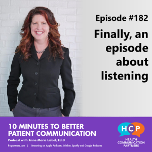 Finally, an episode about listening